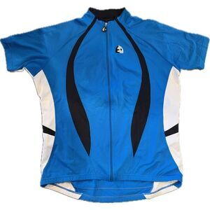 ETXEONDO Cycling Jersey Blue Black White Short Sleeve‎ Bike Top